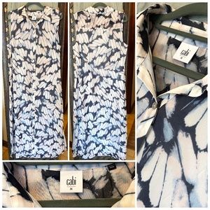 CAbi #5382 Cloudy Sky Maxi Shirt Dress